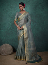 Woven Border Linen Saree